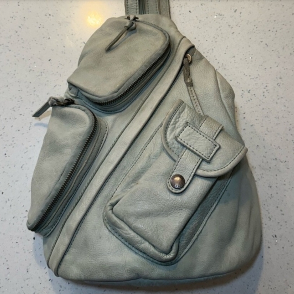 We The Free Leather Convertable Sling Bag. Gently Used